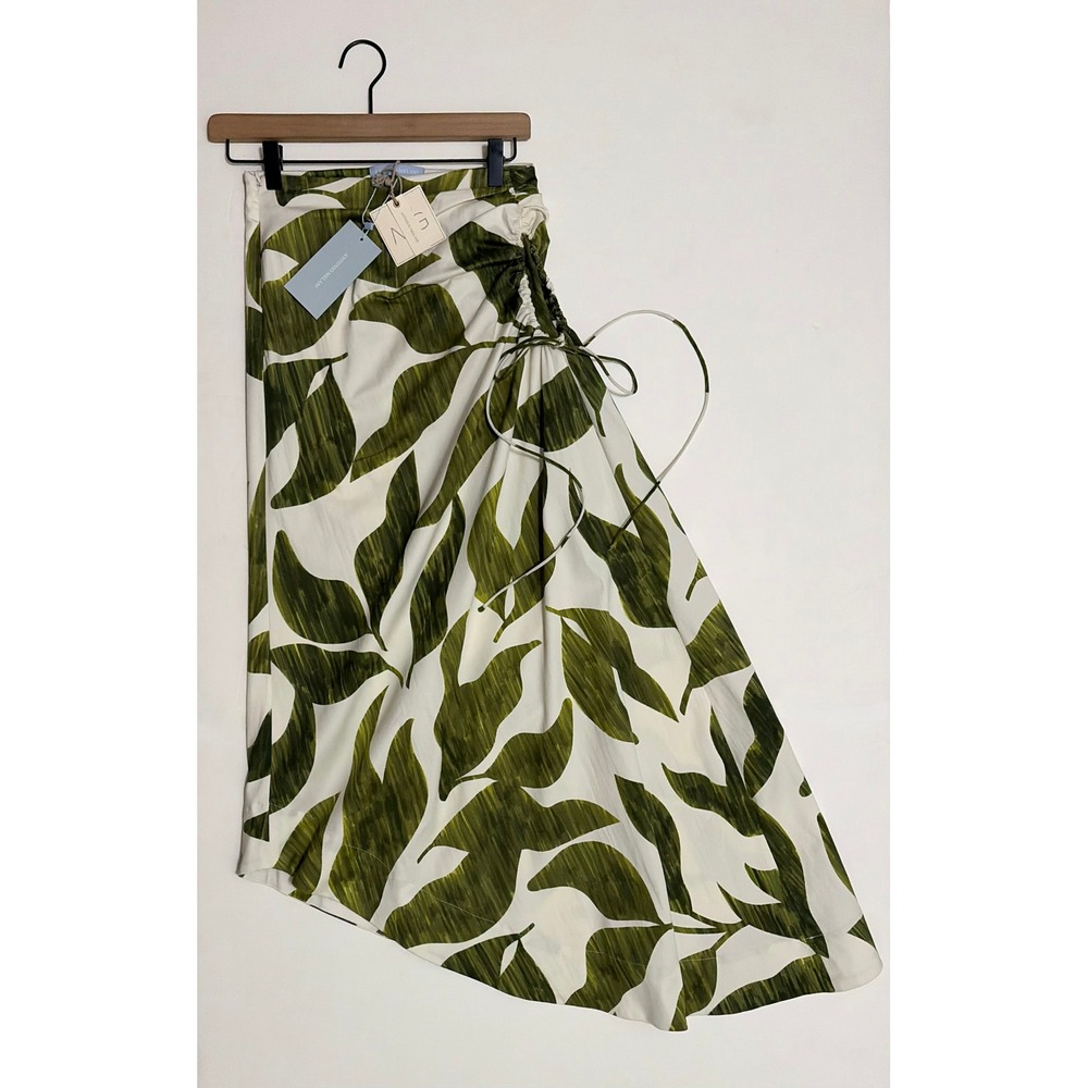 NWT!! ANTONIO MELANI x M.G. Style Lyons Printed Faux Wrap Asymmetric Skirt 2 - Picture 3 of 16